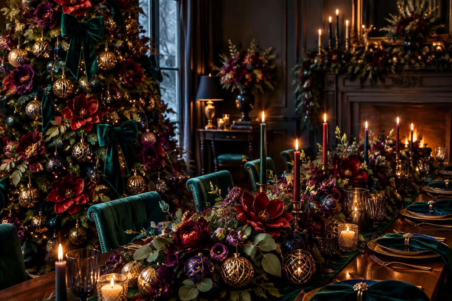 Jewel Tones Christmas 2026 – szmaragd, śliwka, rubin i szafir w dekoracjach świątecznych